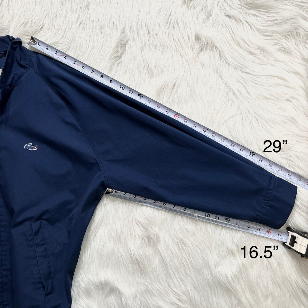 SOLD-Izod Jacket, Mens Navy Blue Alligator Logo Zip Up  Lightweight Jacket - Picture 9 of 9